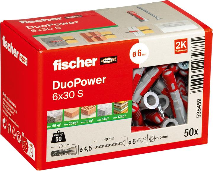 Produktbild Fischer DuoPower 6x30 S (50 Stk.)