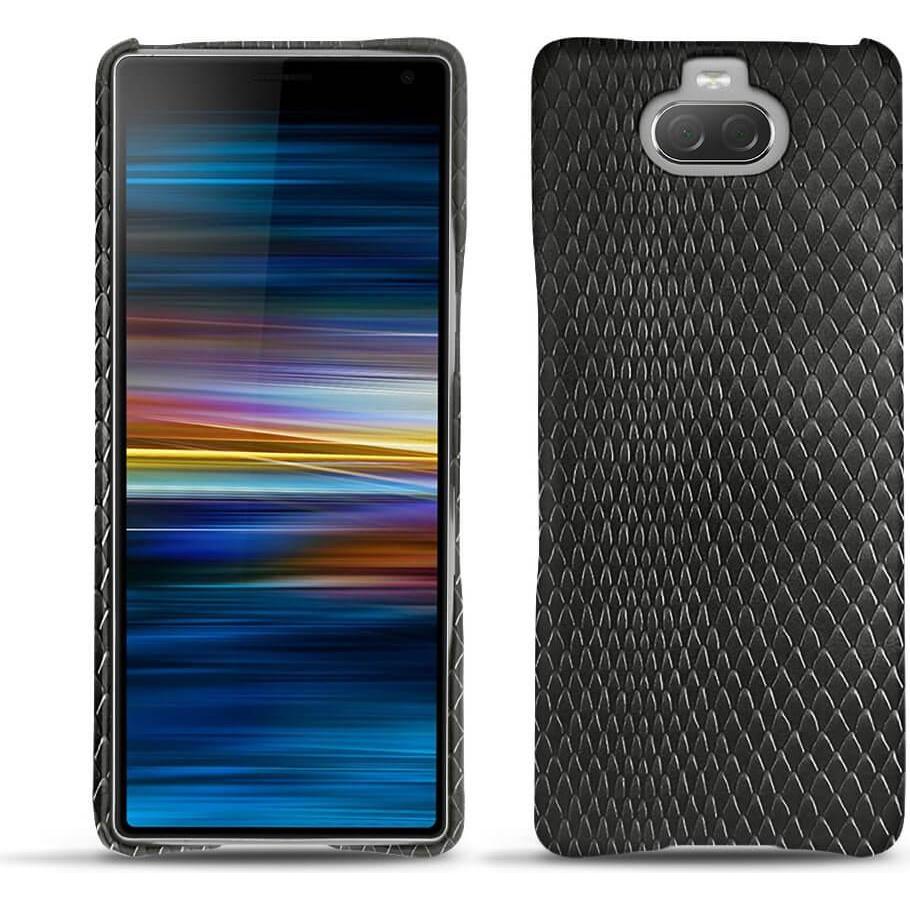 Noreve Lederschutzhülle (Sony Xperia 10 Plus), Smartphone Hülle, Schwarz