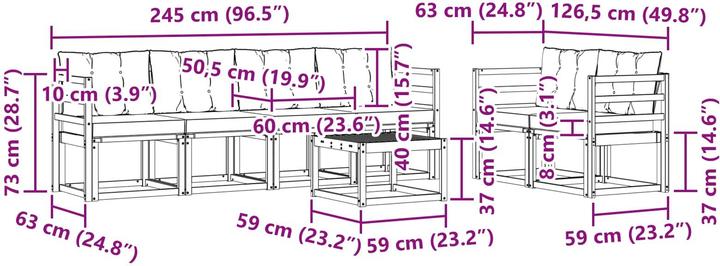 Produktbild vidaXL Outdoor-Sofa