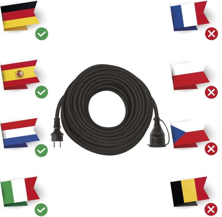 Produktbild Emos Verlängerungskabel | SCHUKO IP44 1,5 mm 30 m (30 m)