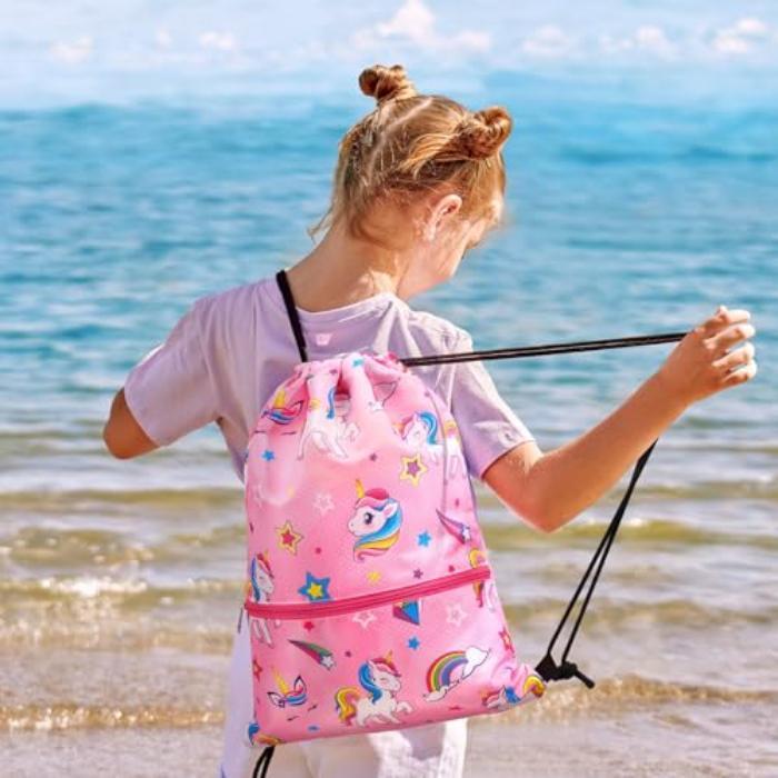 Produktbild Only-Bags.Store Turnbeutel mit Kordelzug für Kinder - Sportbeutel Wasserdichter Beutel mit Kordelzug