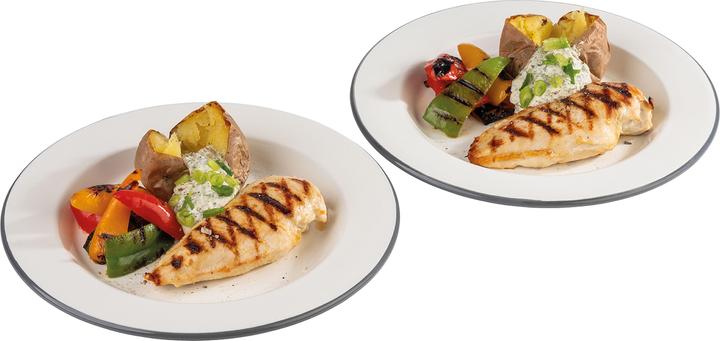 Produktbild APS Emaille-Teller flach, Durchmesser: 260 mm, 2er Set (2x, 26 cm)