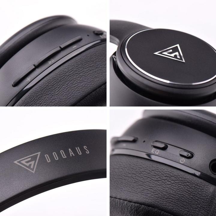 Immagine prodotto Doqaus Cuffie cablate cuffie wireless bluetooth DESIGN 3 nero (65 h, Senza fili)