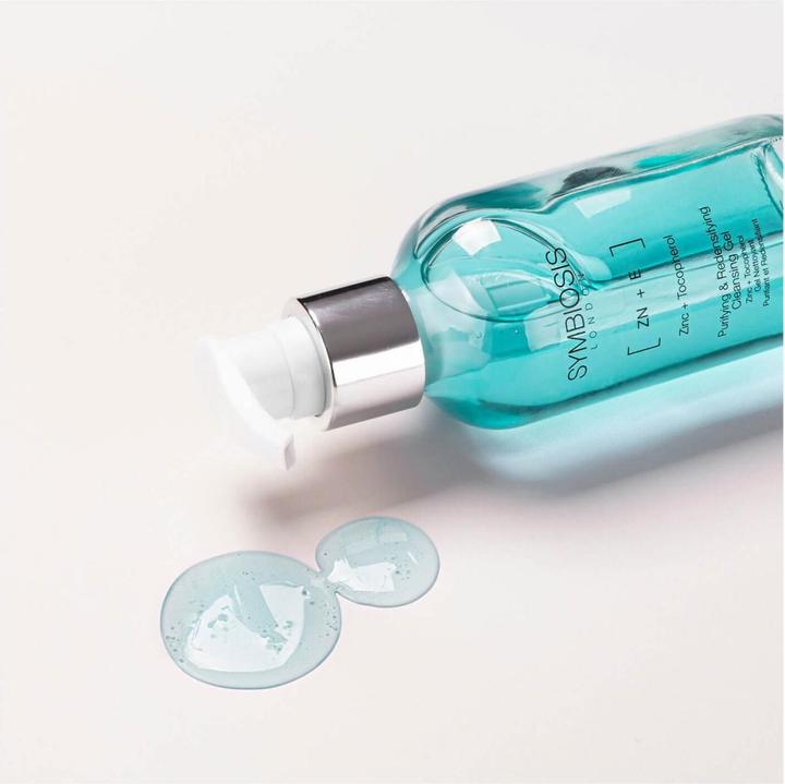 Actual product image Symbiosis Zinc + Tocopherol) Clarifying and moisturizing cleansing gel (Cleansing lotion)