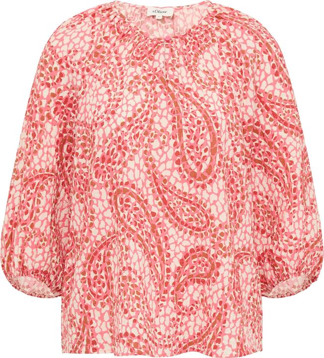 Produktbild S.Oliver Bluse Strukturierte Relaxed-Fit-Bluse mit Raffungen und Raglanärmeln (34)