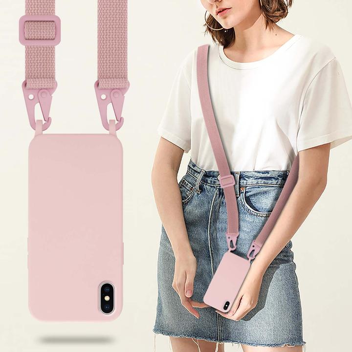Actual product image Cadorabo TPU Cover Mobile Phone Chain Liquid (Apple iPhone X)