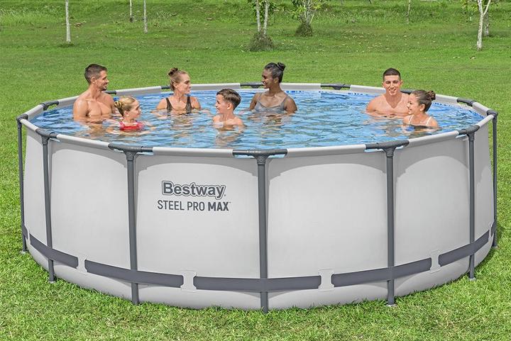 Produktbild Bestway Steel Pro MAX Frame Pool Komplet t-Set 427 x 122 cm, rund (427 x 122 cm)