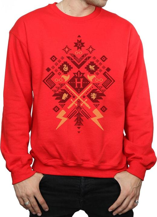 Actual product image Mens Christmas Fair Isle Sweatshirt (XXL)