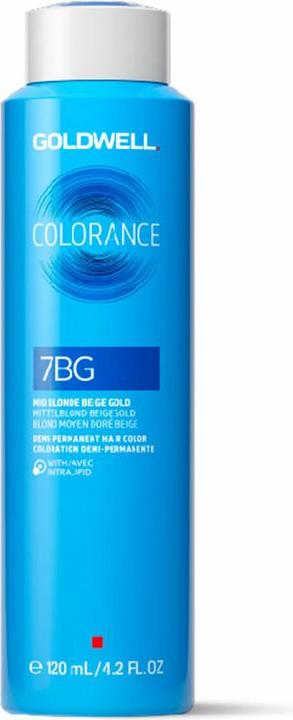 Actual product image Goldwell COLORANCE demi-permanent hair colour #7BG 120 ml (7BG medium blonde beige gold)