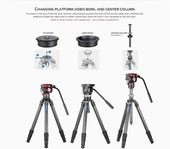 Actual product image Leofoto Summit LM-364C (Carbon, Metal)