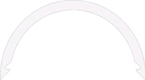 Actual product image EVN RAM200 Plastic cover profile round matt 200cm