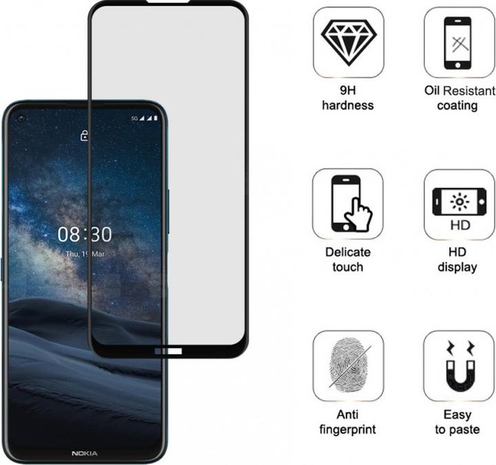 Actual product image Screenguard Nokia 8.3 Full Screen Protective Glass Film 2.5D 9H (1 Piece, Nokia 8.3)