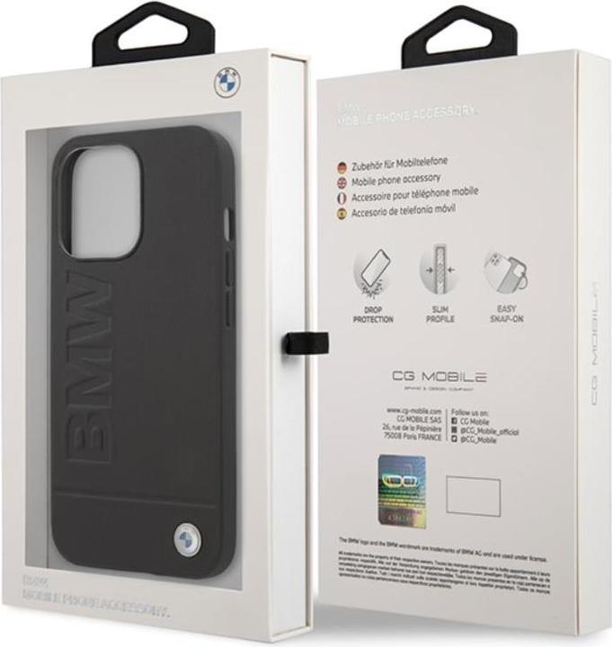 Produktbild BMW Etui BMHMP14XSLLBK iPhone 14 Pro Max 6,7" czarny/black hardcase Signature Logo Imprint Magsafe (Apple iPhone 14 Pro Max)
