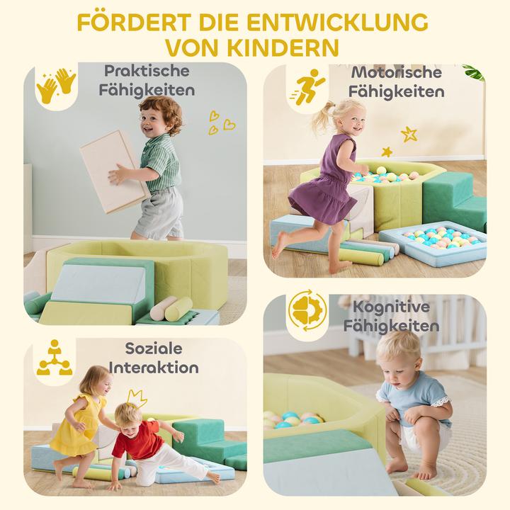 Image du produit Aiyaplay Softbausteine Samt, Schaumstoff Mehrfarbig