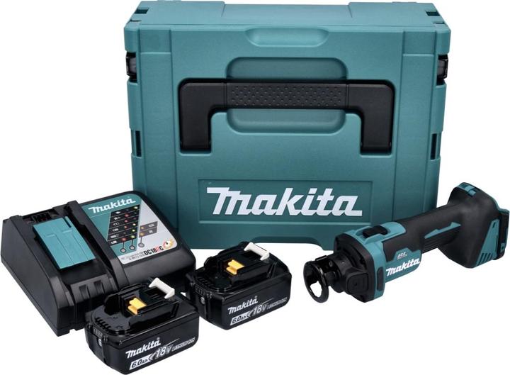 Image du produit Makita DCO 181 RGJ Trancheuse rotative sans fil 18 V 32000 tr/min Brushless + 2x batterie 6,0 Ah + chargeur