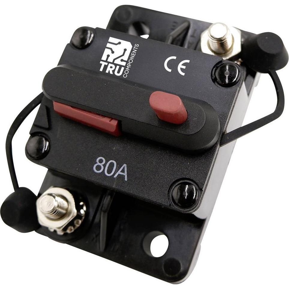 Tru Components, Fusibile, TRU Hydraulik- und Hochstrom-Leistungsschalter T3, 80 A, 1/4" Anschluss (80 A)