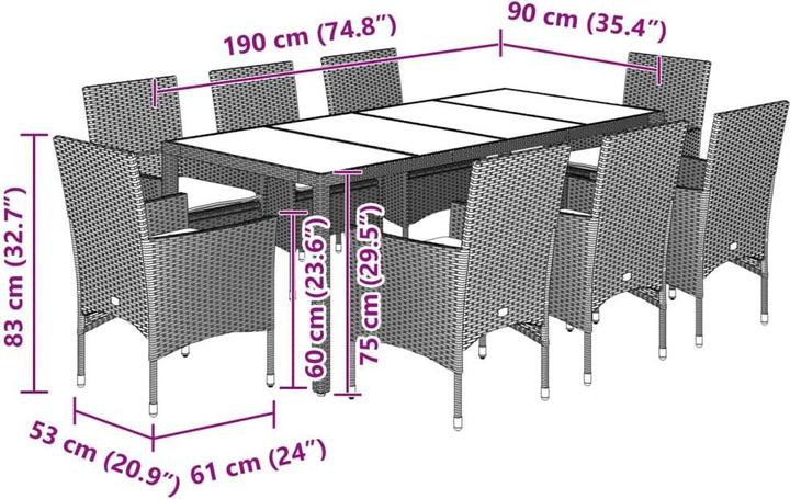Actual product image vidaXL Kendre (190 cm)