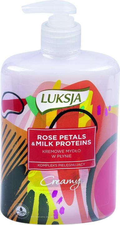 Immagine prodotto Luksja Sapone liquido cremoso con latte e petali di rosa, 500ml (Sapone liquido, 500 ml)