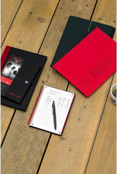 Produktbild Oxford Black 'n Red (A4, Kariert, Harter Einband)