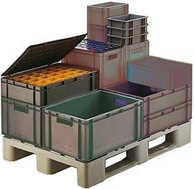 Produktbild kaiserkraft Euro-Format-Stapelbehälter, Wände und Boden geschlossen