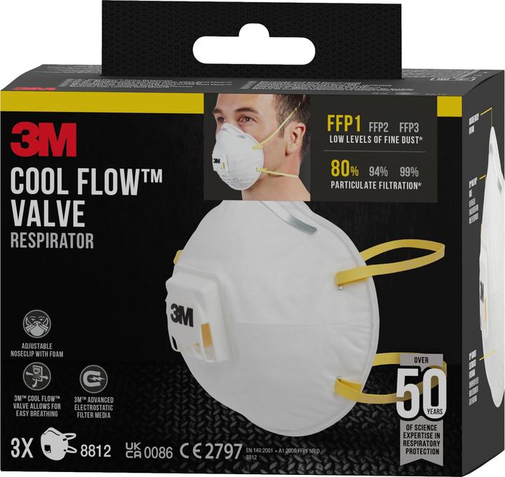 Actual product image 3M Aura Mask with Valve (FFP1, 3 x)