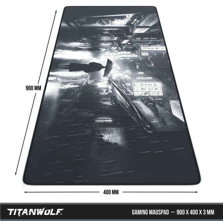 Image du produit Titanwolf Mauspad XXL Speed Mousepad 900 x 400 x 3 mm, abwaschbar, Geschwindigkeit & Präzision, Sumi-e Flower (XXL)