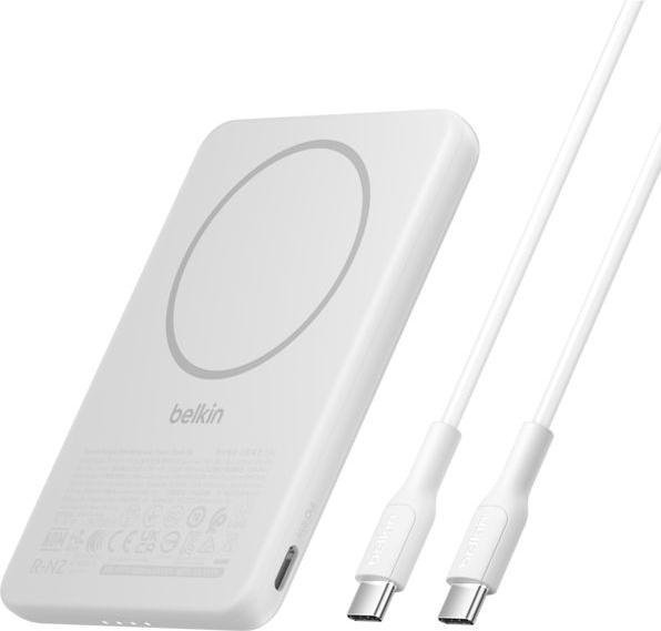 Immagine prodotto Belkin BoostCharge Slim 5000mAh mag.Powerb. 7,5W weiss BPD010hqWH (5000 mAh, 15 W)
