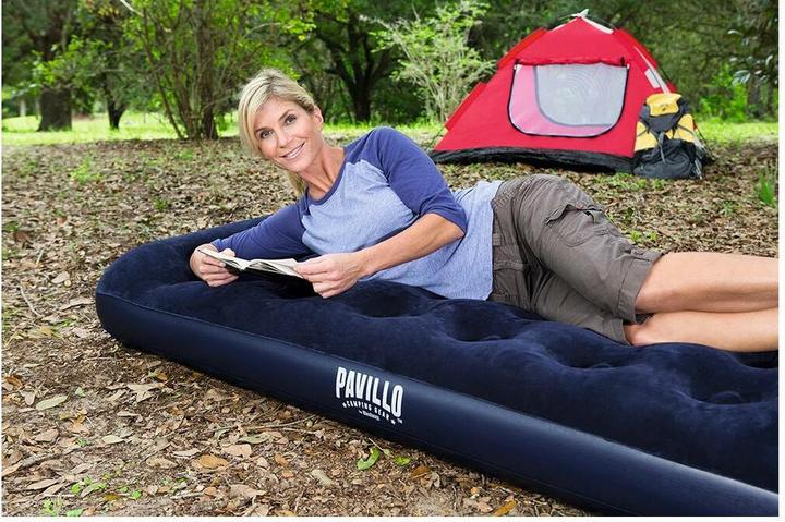 Image du produit Bestway Matelas gonflable 1 place avec pompe à pied intégrée 1,88 m x 99 cm x 28 cm (99 x 188 cm)