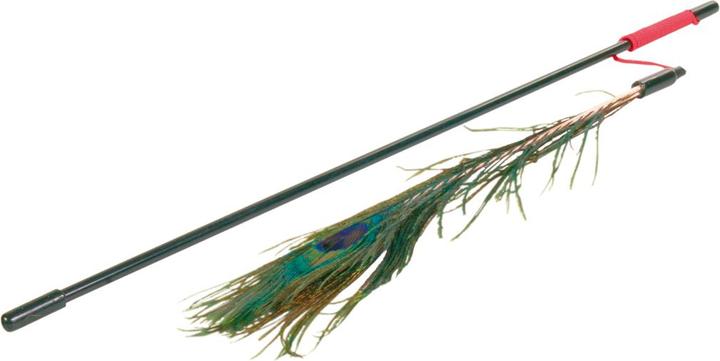 Produktbild Trixie Spielangel mit Pfauenfeder 47cm (Spielangel Katze)