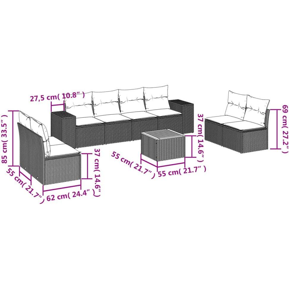 Thumbnail - VidaXL, Gartenlounge, Velvet Vervain