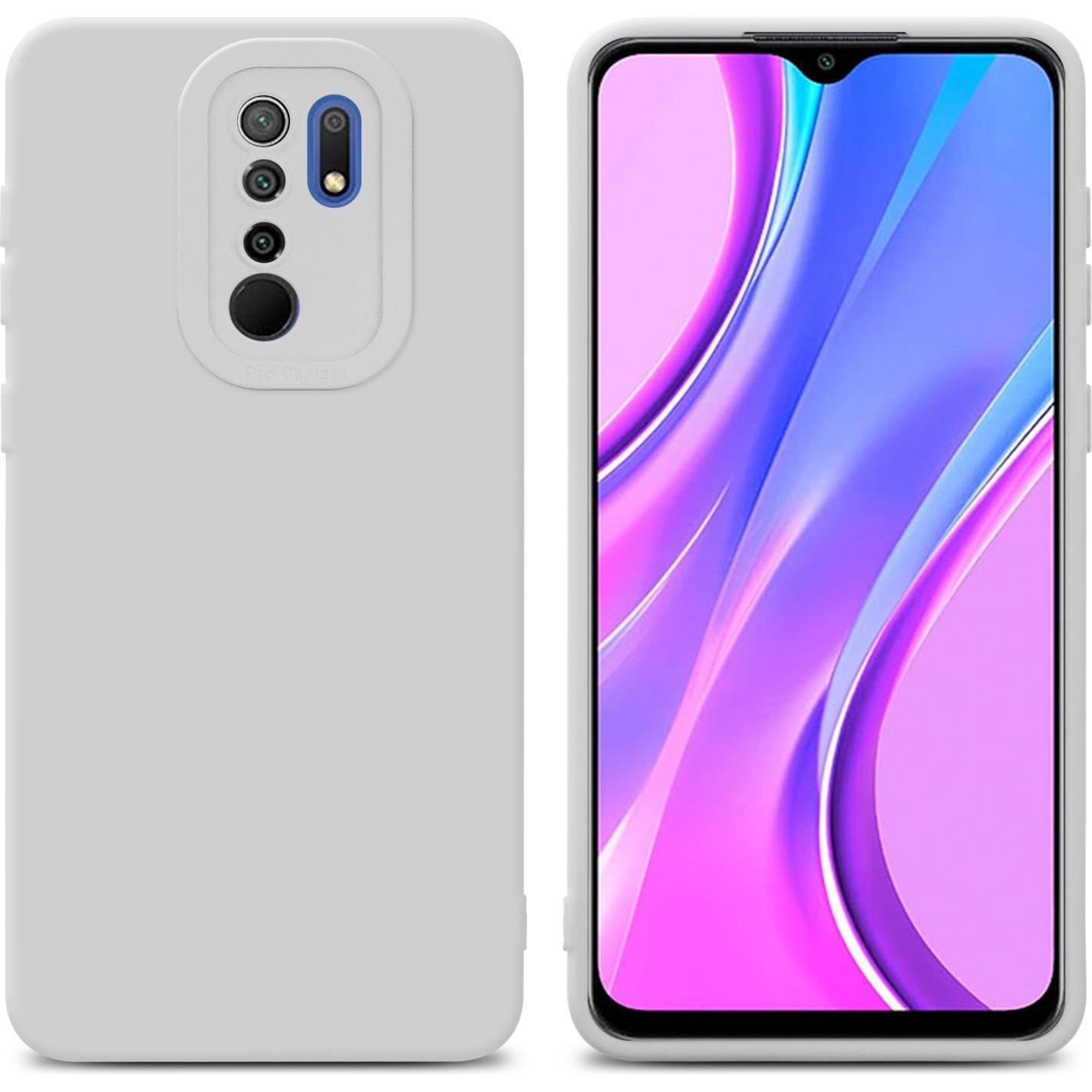 Cadorabo Hülle für Xiaomi RedMi 9 im TPU Fluid LM162 Style (Xiaomi Redmi 9), Smartphone Hülle, Weiss