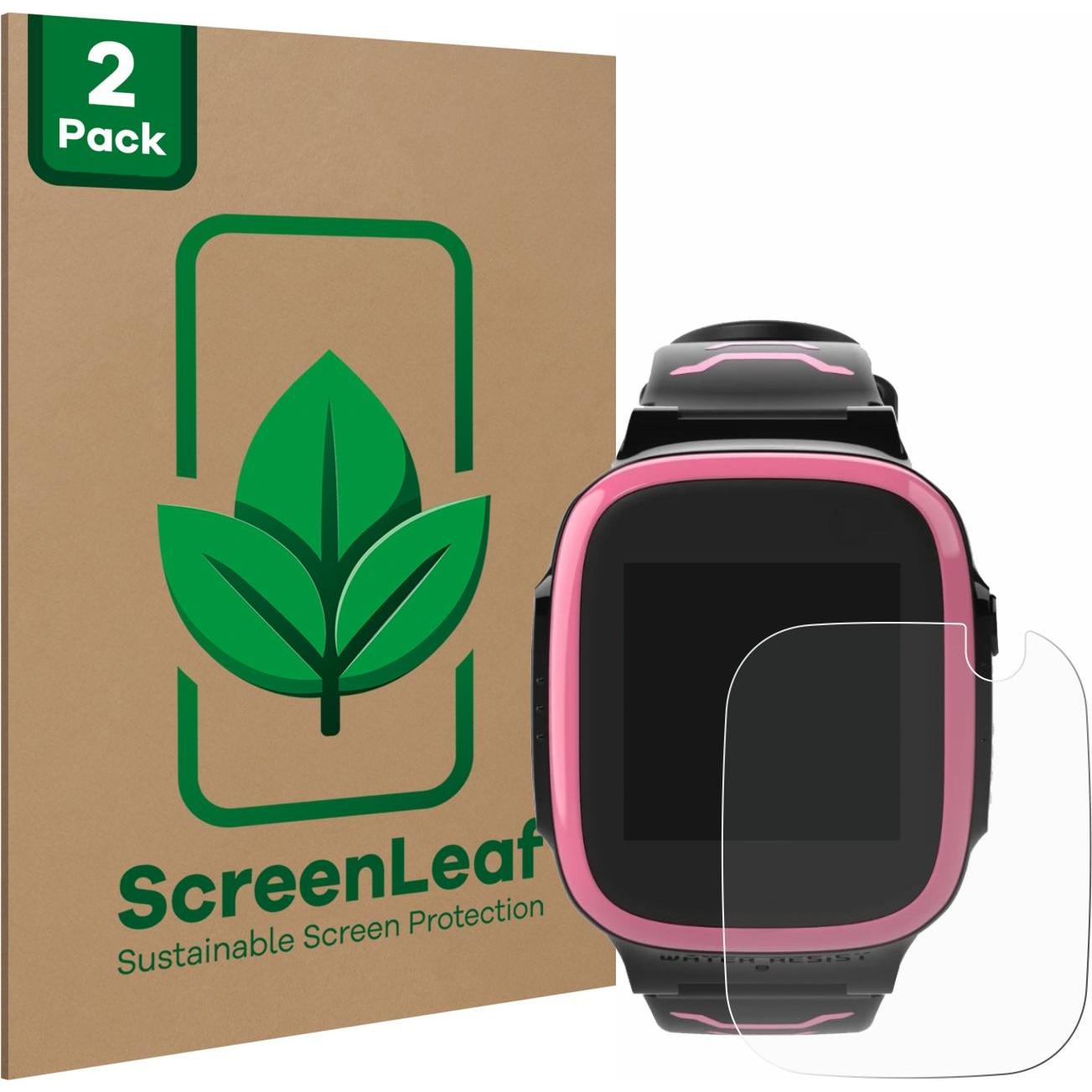 ScreenLeaf Schutzfolie nachhaltiger Displayschutz Displayschutzfolie Folie Klar Transparent, Smartwatch Schutzfolie, Tra...