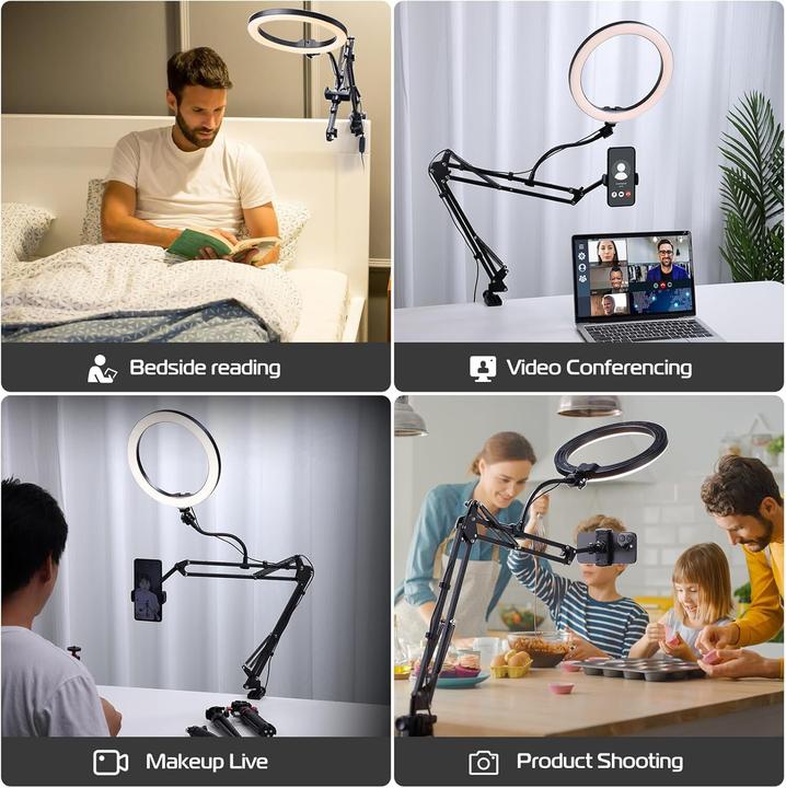 Actual product image Ulanzi TH03 Desktop Phone Overhead Stand Set (10" Ring Light) (Ring light)