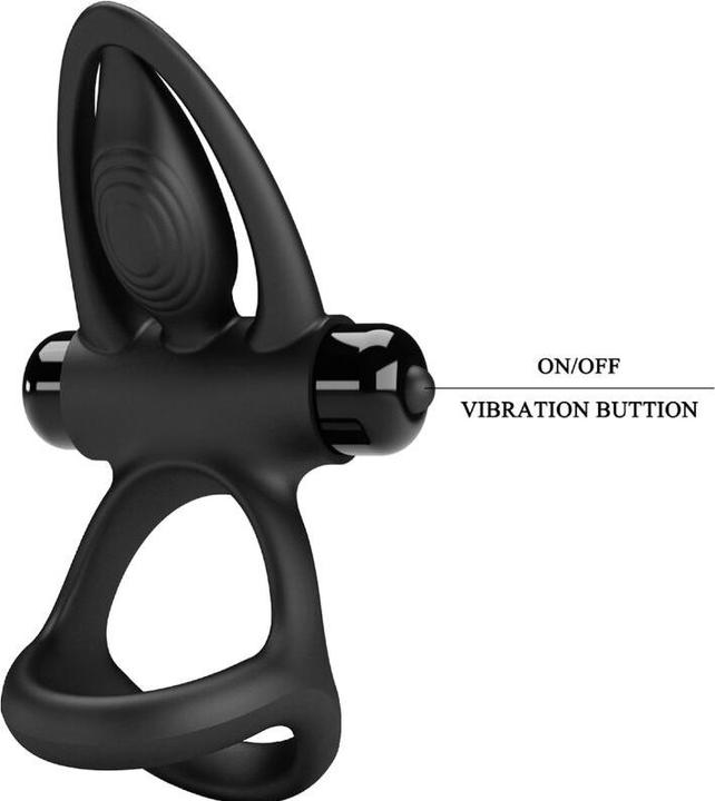 Produktbild Pretty Love Vibrationsring 10 Vibrationen Schwarzes Silikon