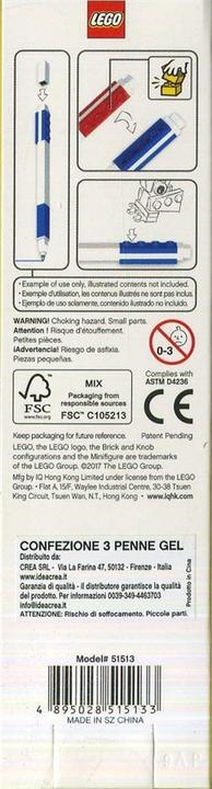 Image du produit LEGO Stylo à encre gel, pack de 3 (multicolore, 3x)