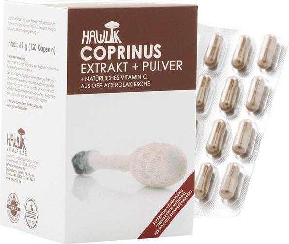 Immagine prodotto Hawlik Capsula di estratto e polvere di Coprinus (120 pz., Pillole, 64 g)