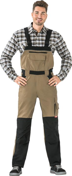 Produktbild Planam FACTOR Inline Latzhose sand/schwarz, Gr.52 (52)