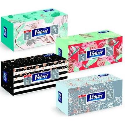 Velvet , Fazzoletti + Salviette Cosmetiche, Velluto Igienico Wardlas, 120 Pezzi