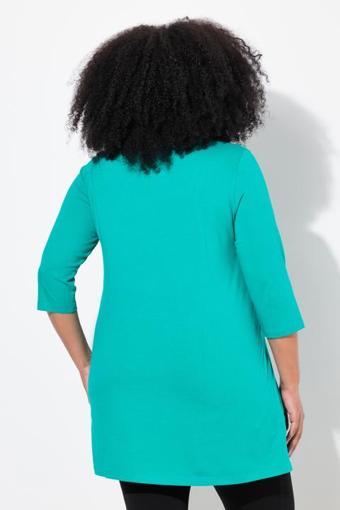 Produktbild Ulla Popken Longshirt, A-Linie, Rundhalsausschnitt, 3/4-Arm (58)