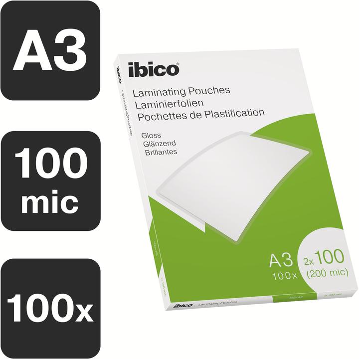 Image du produit Ibico Feuille de plastification (A3, 100 pcs, 100 µm)