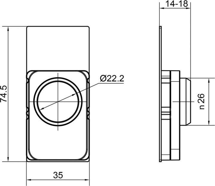 Actual product image Glutz Zylinderschutzeinsätze RZ 14-18mm (Door handle)
