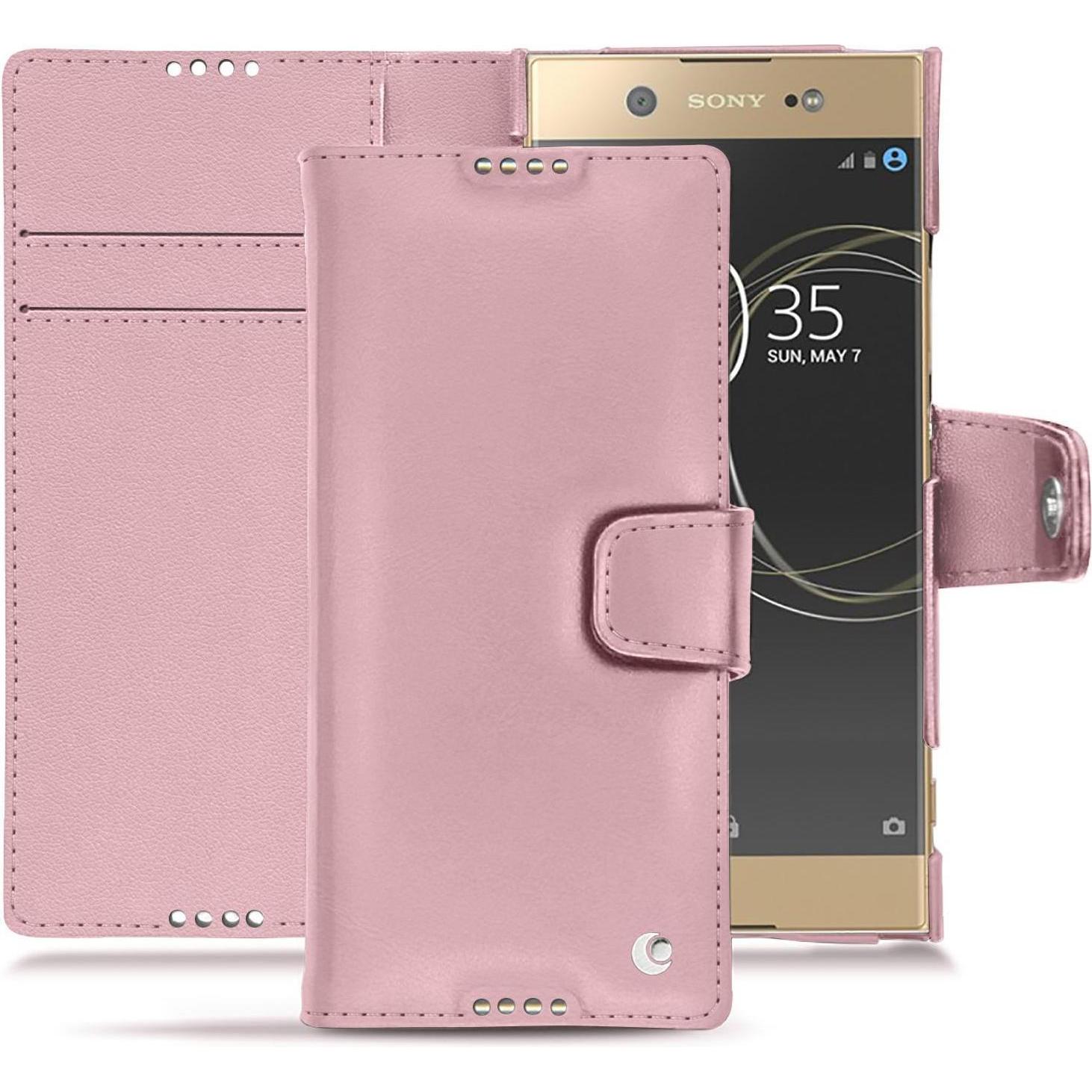 Thumbnail - Noreve Lederschutzhülle Wallet (Sony Xperia XA1 Ultra), Smartphone Hülle, Rosa