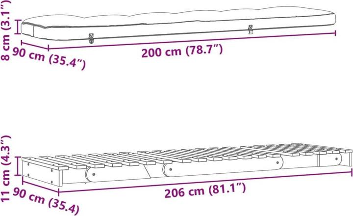 Produktbild vidaXL Futon-Schlafsofa