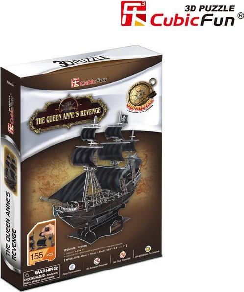 Actual product image Cubicfun Puzzle 3D Pirate and ship Queen Anne (155 pieces)