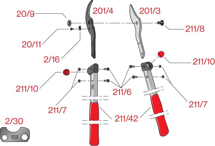 Produktbild Felco 201-60 Zweihand- Astschere, 60 cm