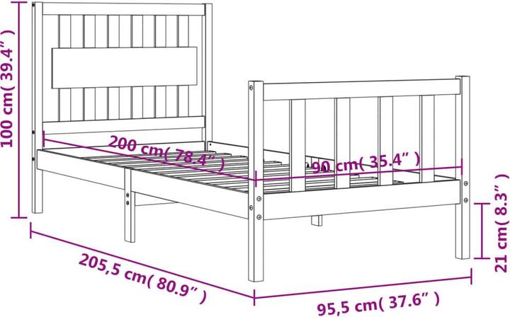 Immagine prodotto vidaXL Pinelapi (90 x 200 cm)