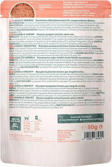 Valori nutrizionali e ingredienti Reiner Salmone e gamberetti ben croccanti 80g (Adulto, 1 pz., 80 g)
