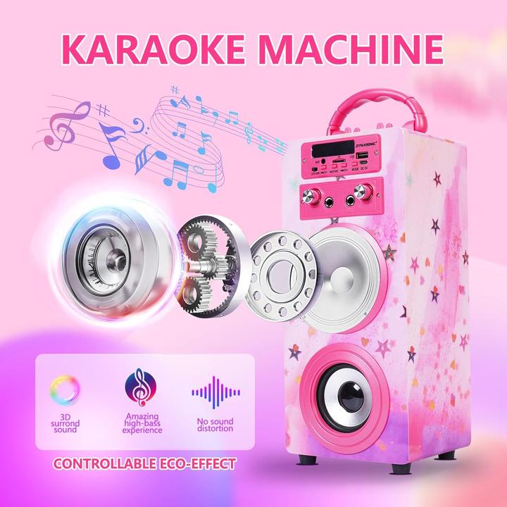 Actual product image Dynasonic Tragbare Karaoke-Maschine mit 2 Mikrofonen