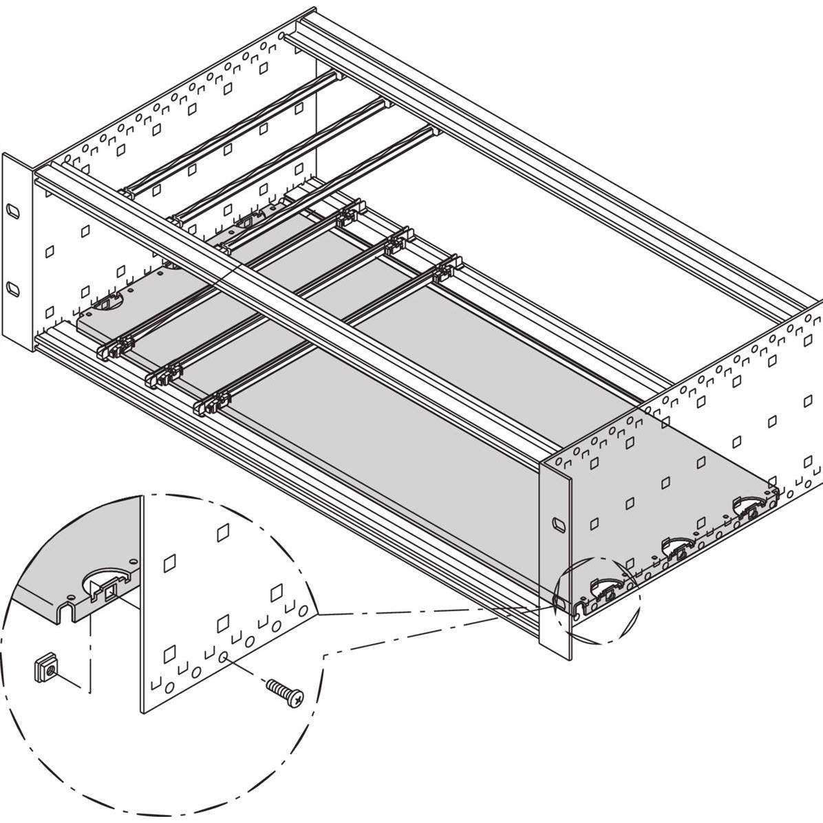 Schroff Montageplatte Standard - MONTAGEPLATTE 160T 63TE, Serverschrank Zubehör