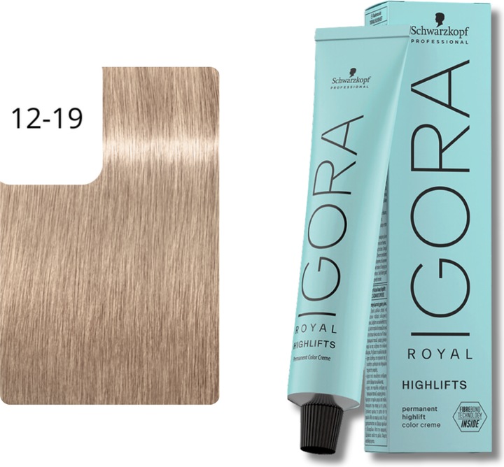 Produktbild Schwarzkopf Professional Schwarzkopf Igora Royal Highlifts 12-19 Spezialblond Cendré Violett 60 ml (12-19 Spezialblond Cendré Violett)